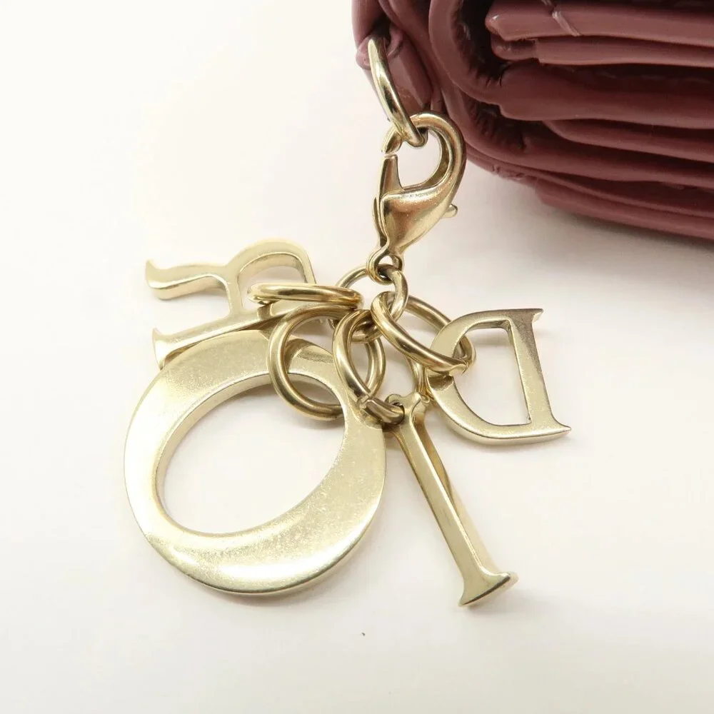 ❤️Authentic Christian Dior Lady Dior Canage Patent Leather Tri-fold Wallet ❤️